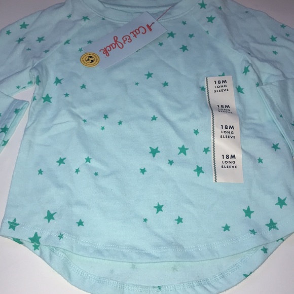 Cat & Jack Long Sleeve Tee Shirt NWT Girls Size 18 Months - Picture 3 of 6